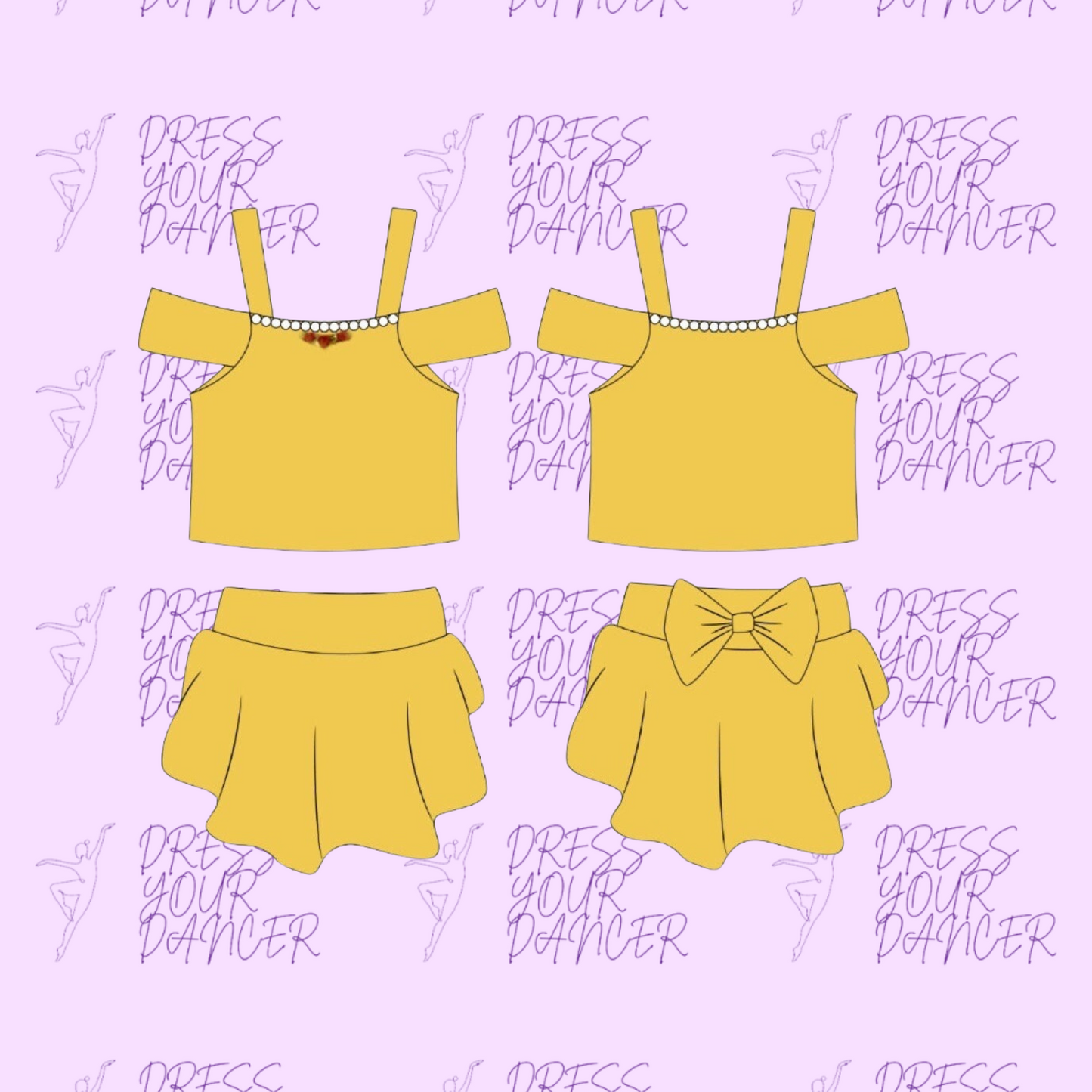 Belle Dance Costume – Girls Musical Theatre Character Solo Costume Beauty and the Beast-Inspired Competition Dancewear Custom Dance Outfit
