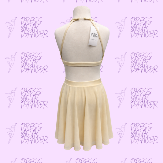 In Stock - Child Intermediate Ivory White River Flows in You Dance Costume - 2 Piece with Connecting Sash Contemporary or Lyrical Costume