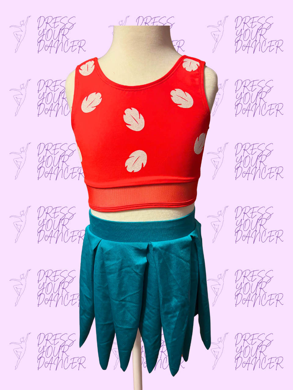 Aloha ʻOe Dance Costume – Girls Character or Musical Theatre Solo Costume Hawaiian-Inspired Competition Dancewear Custom Performance Outfit