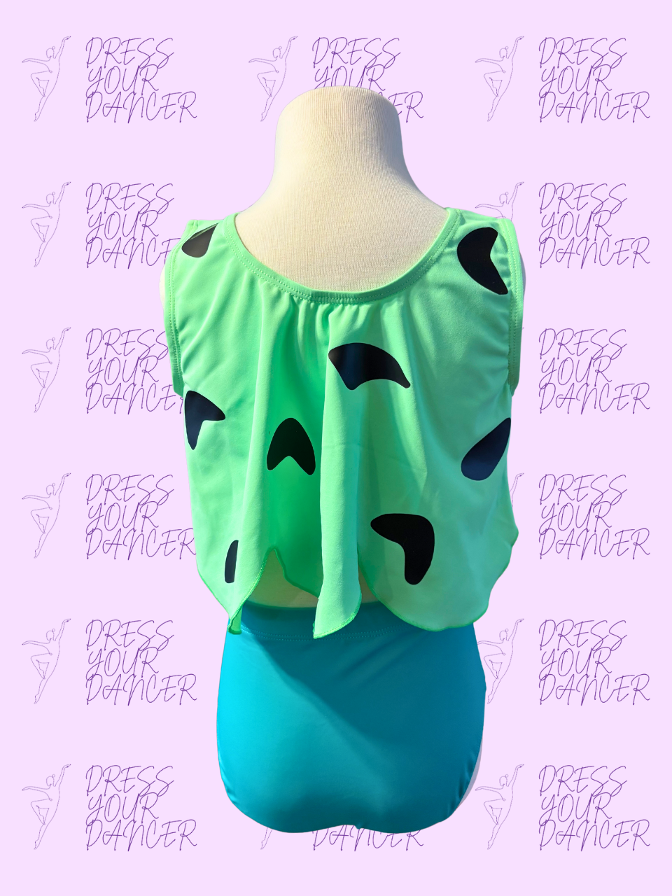 Flintstones Dance Costume – Pebbles-Inspired Girls Character or Musical Theatre Solo Costume Prehistoric Competition Dancewear Custom Outfit