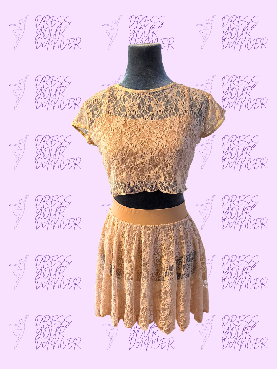 Put Your Records On Dance Costume – Girls Jazz or Lyrical Solo Costume, Retro-Inspired Competition Dancewear, Custom Stage Performance Outfit