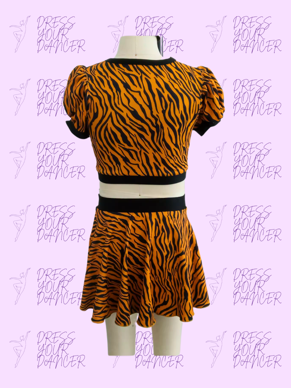 Eye of the Tiger Dance Costume – Girls Jazz or Contemporary Solo Costume, Safari Animal Inspired Competition Dancewear, Custom Stage Outfit