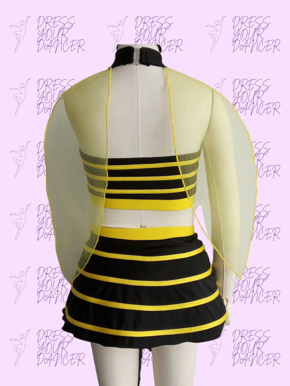 Honey Dance Costume – Girls Jazz or Lyrical Solo Costume Bee Inspired Competition Dancewear, Custom Musical Theatre Stage Performance Outfit
