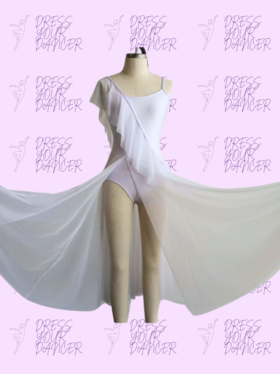 Halo Dance Costume – Girls Lyrical or Contemporary Solo Costume, Womens Modern Competition Dancewear, Custom Teen Stage Performance Outfit