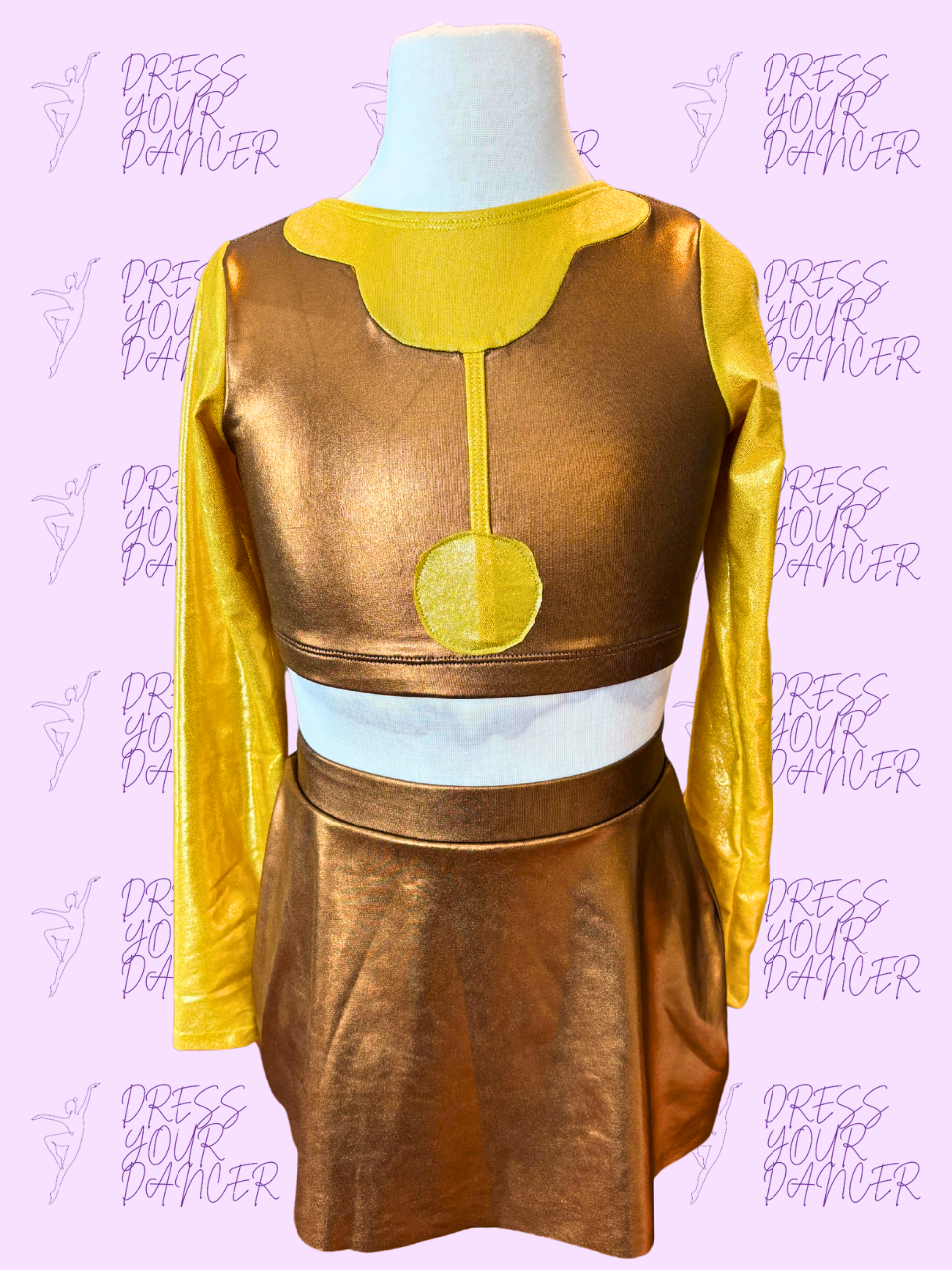Be Our Guest Dance Costume – Cogsworth-Inspired Girls Character or Musical Theatre Solo Costume, Beauty and the Beast Competition Dancewear