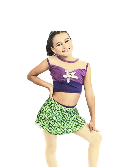 Mermaid Princess Dance Costume – Girls Character Musical Theatre Solo Costume Mermaid Competition Dancewear Custom Stage Performance Outfit