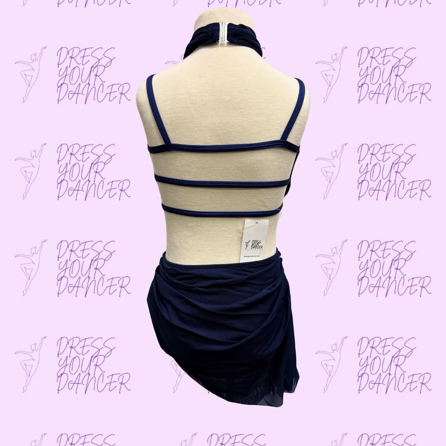 In Stock - Navy Blue Child Medium Top & Child Large Bottoms Say You Love Me Dance Costume - 2 Piece Contemporary Lyrical Competition Costume