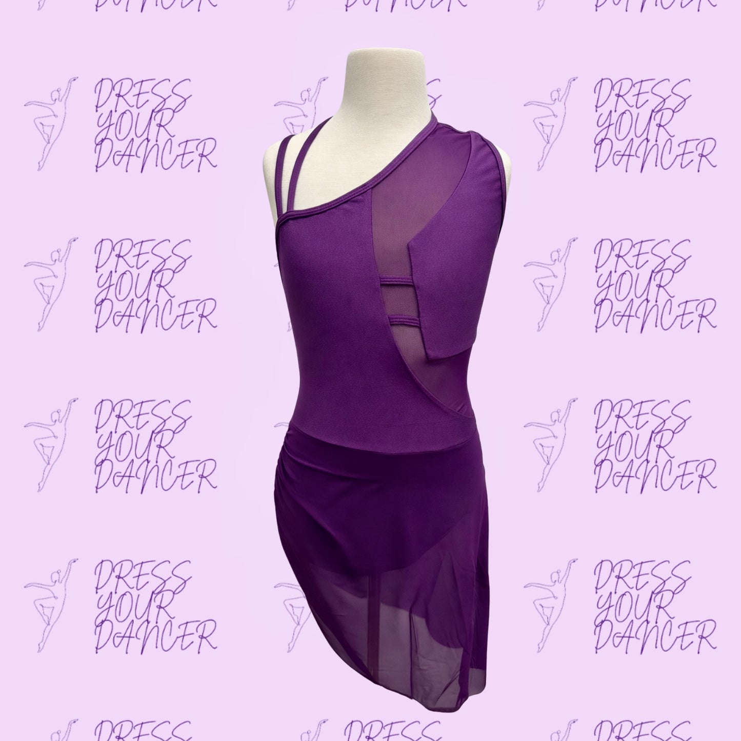 In Stock - Eggplant Adult Large Smooth Criminal Dance Costume - One Piece Contemporary or Lyrical Purple Dance Costume