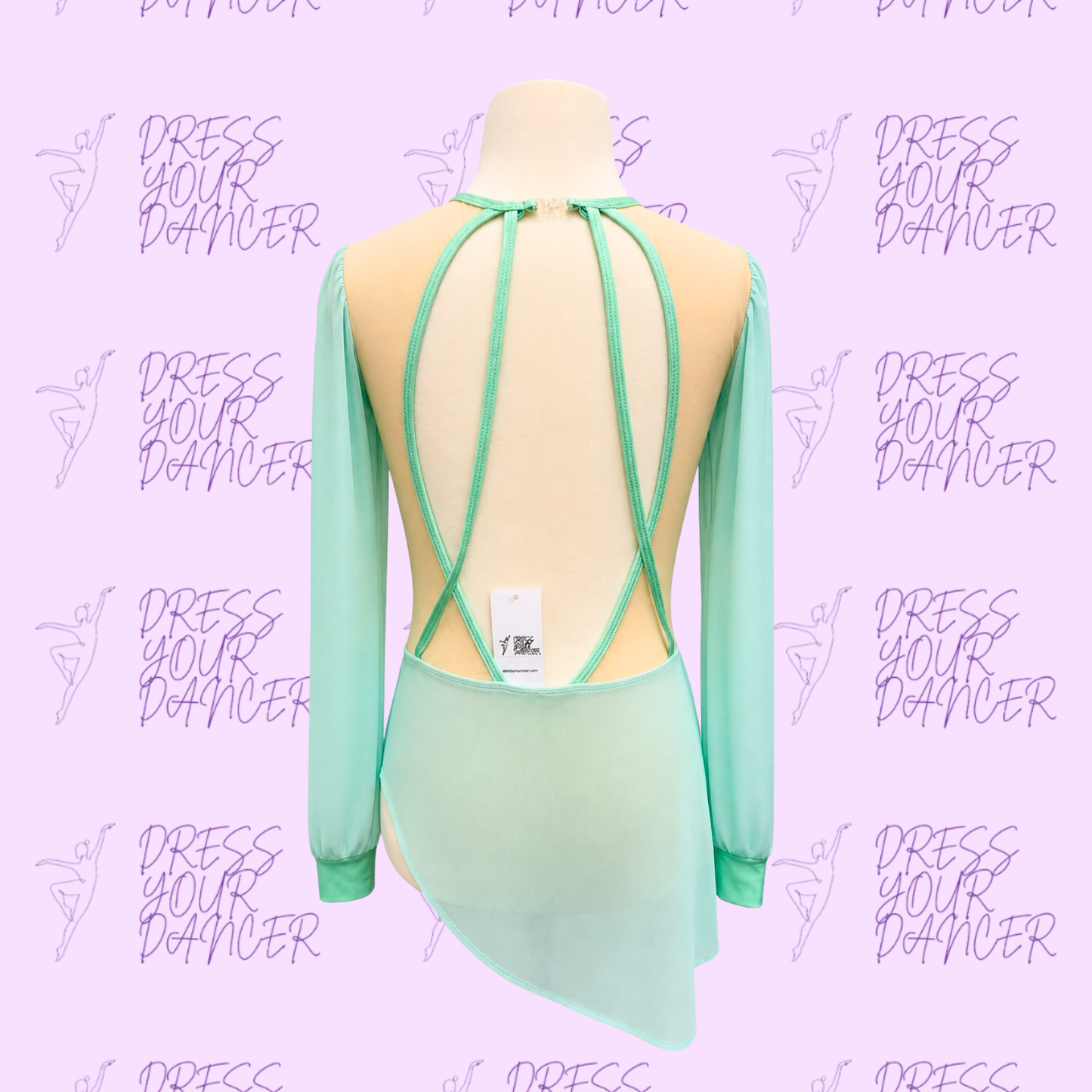 In Stock - Large Group Mint Green & Ivory White Dancing Queen Costume, Large Group Costume, Large Group Lyrical or Contemporary Costume