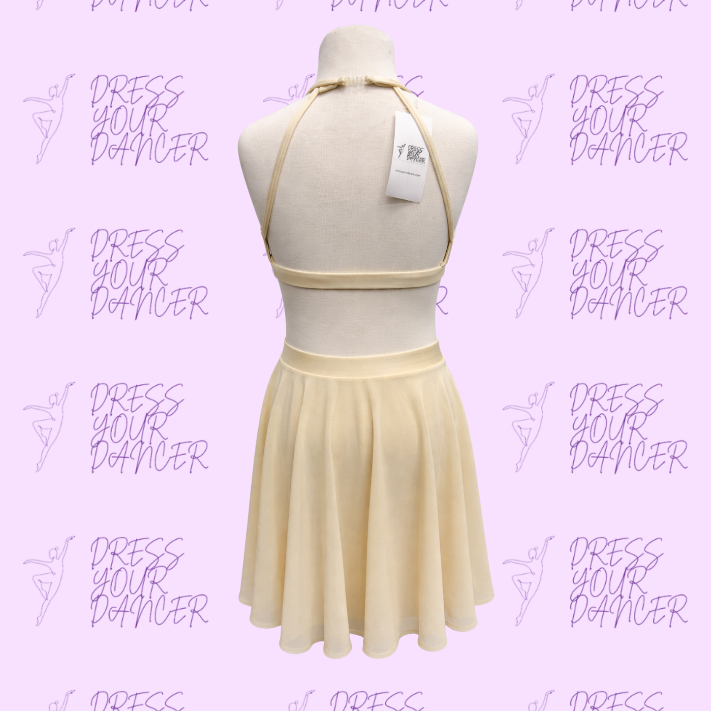 In Stock - Child Intermediate Ivory White River Flows in You Dance Costume - 2 Piece with Connecting Sash Contemporary or Lyrical Costume