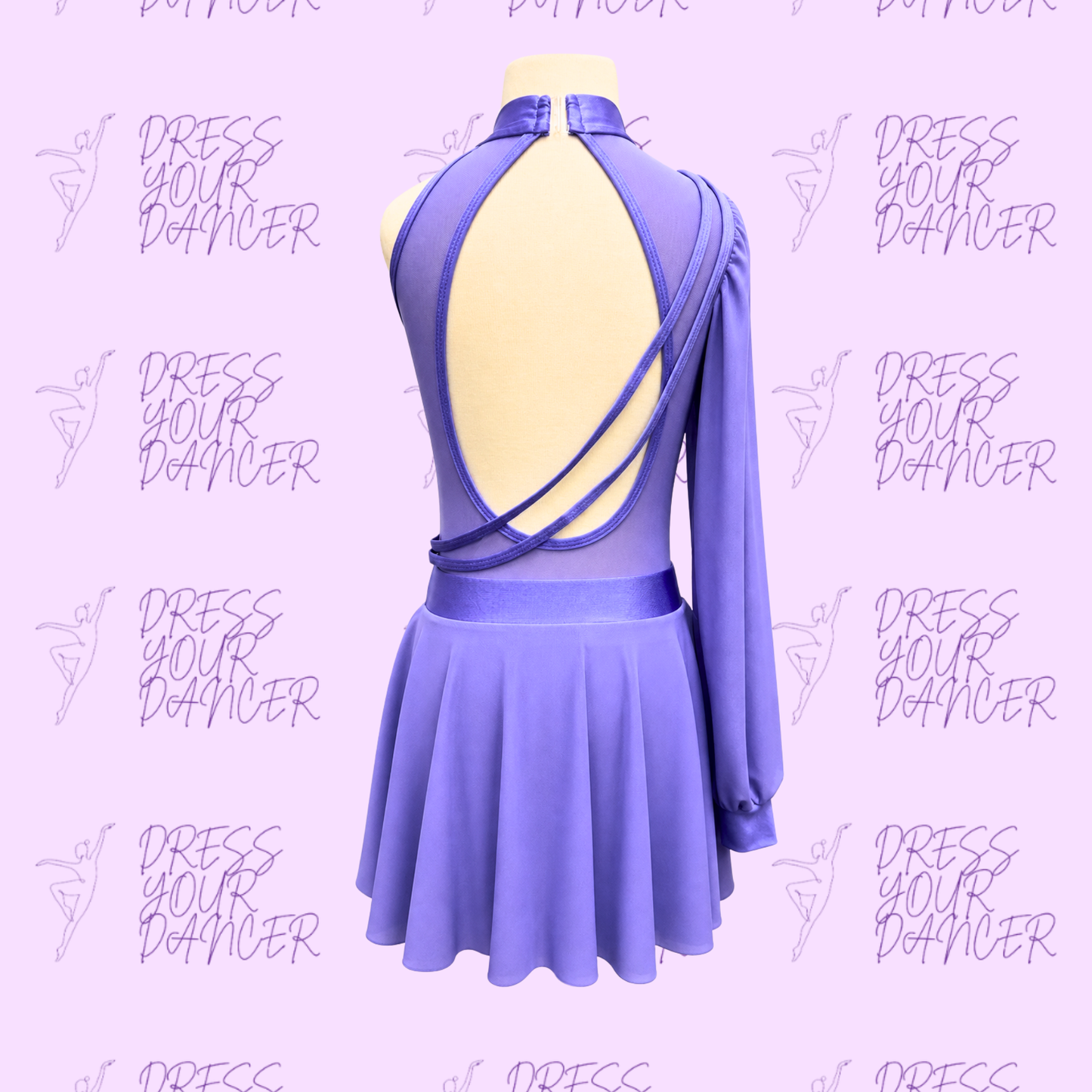 In Stock - Custom Light Grape Child Large Dancing Costume for Contemporary or Lyrical Routine One Piece Outfit