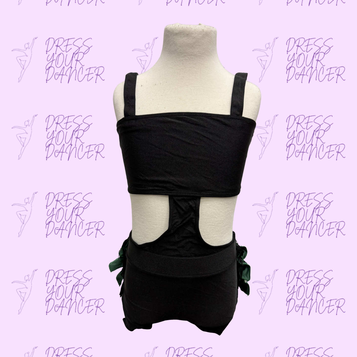 In Stock - As Pictured in Multiple Sizes Rhythm in the Dark Dance Costume One Piece Fringe Ruffle Back Skirt Set Cutout Top Jazz Tap Outfit