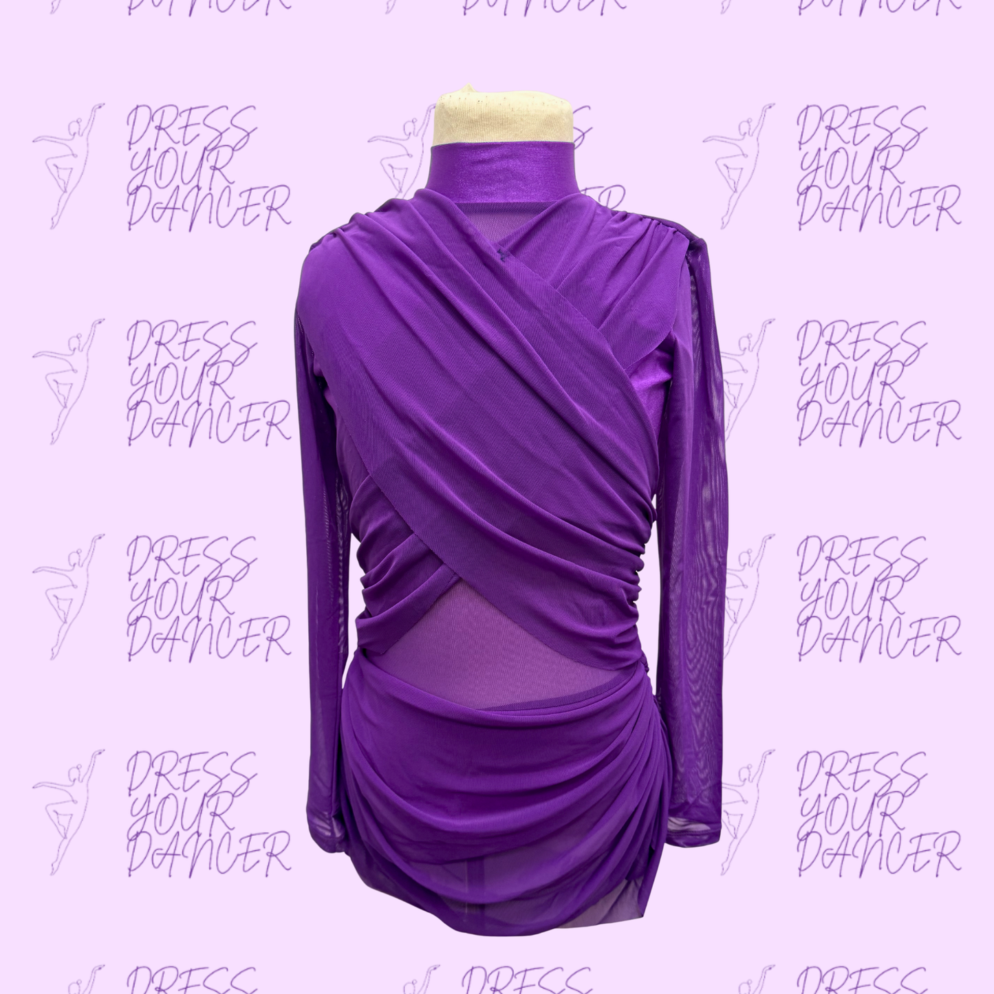 In Stock - Purple 130 Child Large Unravel Dance Costume One Piece Contemporary or Lyrical Outfit