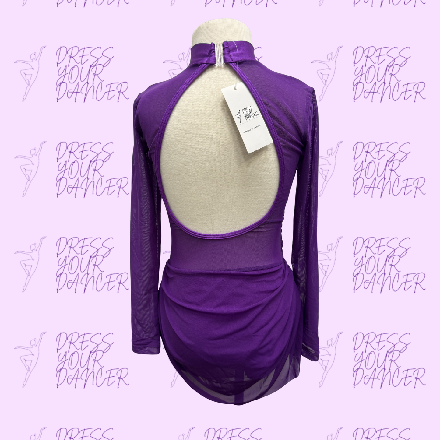 In Stock - Purple 130 Child Large Unravel Dance Costume One Piece Contemporary or Lyrical Outfit