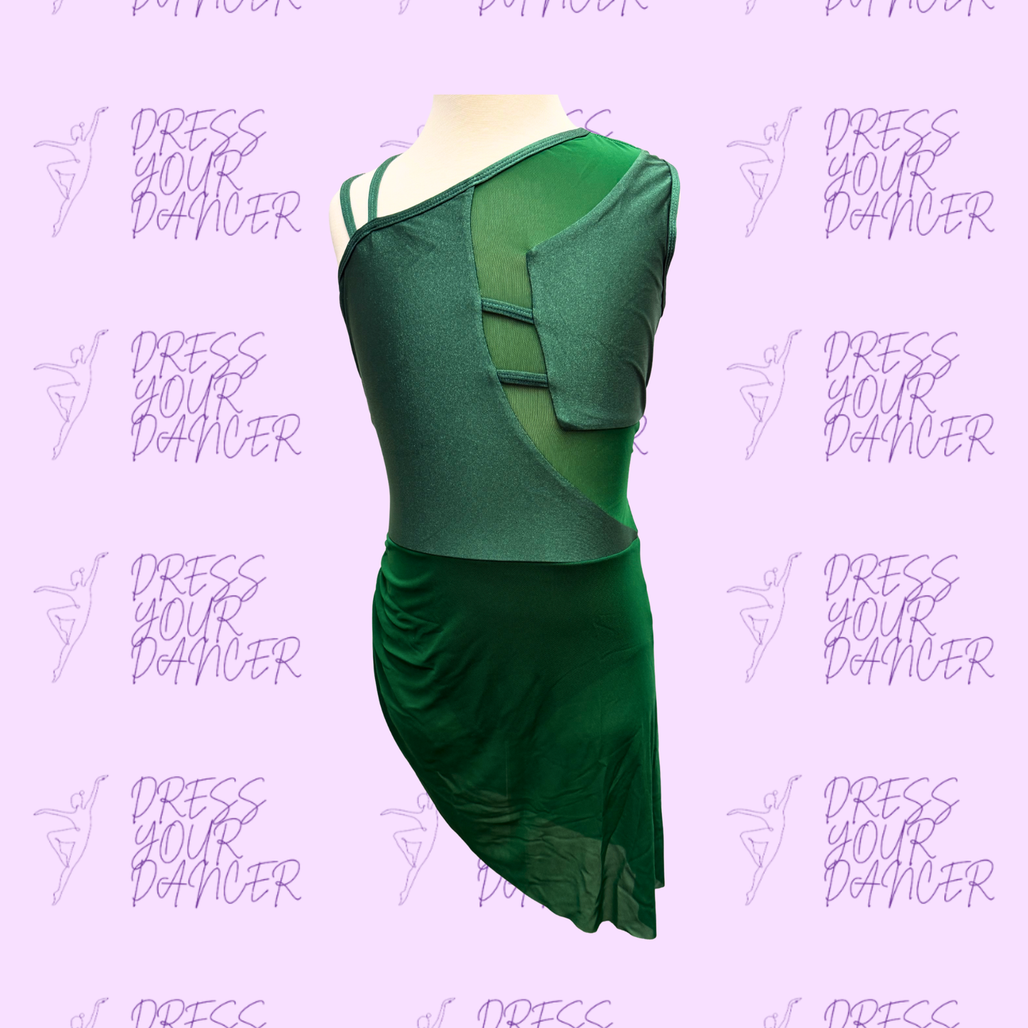 In Stock - Dark Green Adult Medium Smooth Criminal Dance Costume Contemporary or Lyrical One Piece Outfit