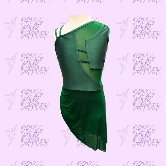 In Stock - Dark Green Adult Medium Smooth Criminal Dance Costume Contemporary or Lyrical One Piece Outfit