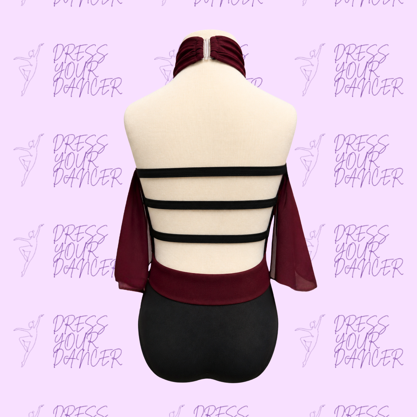 In Stock - Burgundy Black & Dark Nude Killing Me Softly Dance Costume Contemporary or Lyrical 1 Pc Outfit Multiple Sizes Perfect for Groups