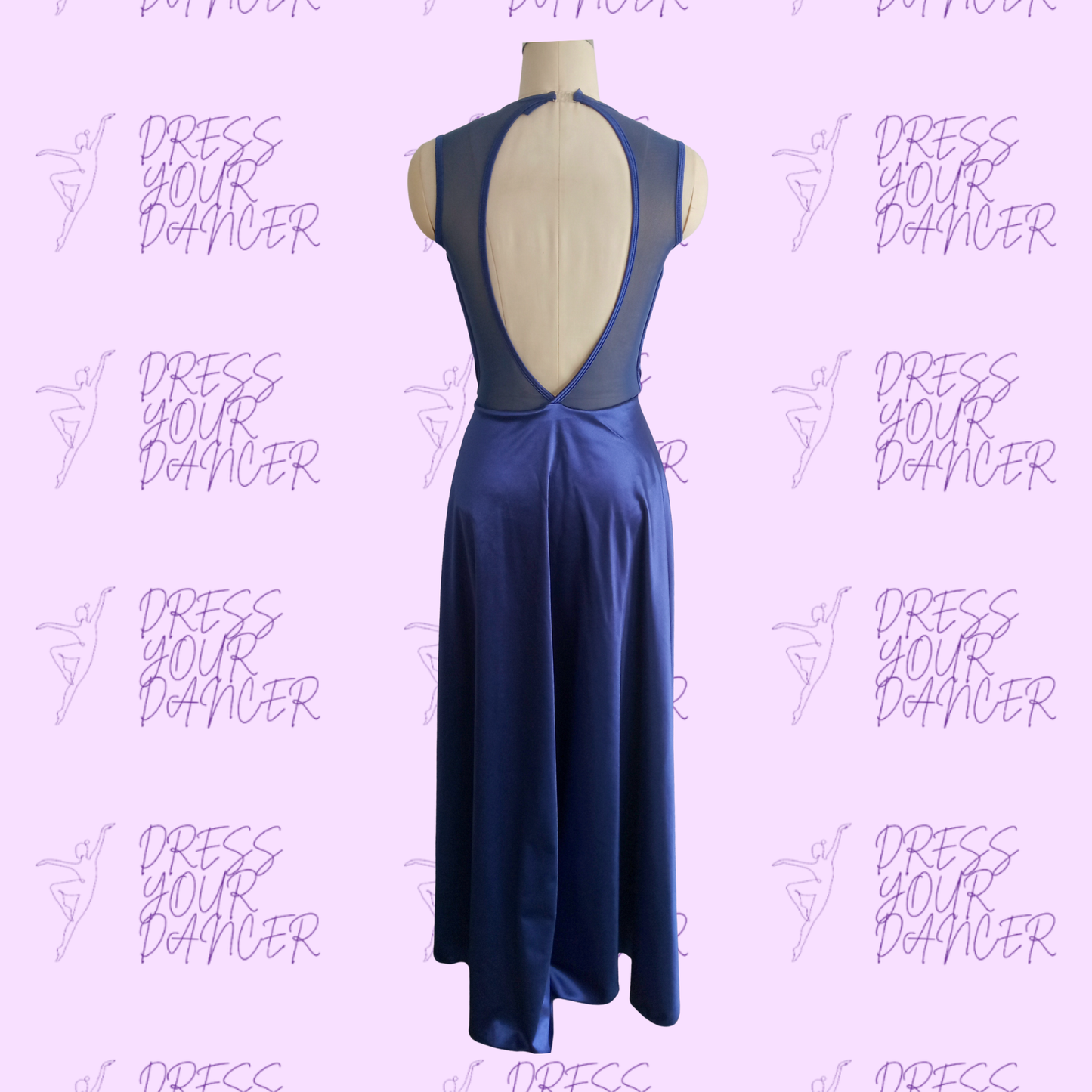 Lovely Dance Costume - Stretch Satin and Mesh Contemporary Dancewear Open Back Lyrical Costume Luxe Collection Competition Costume