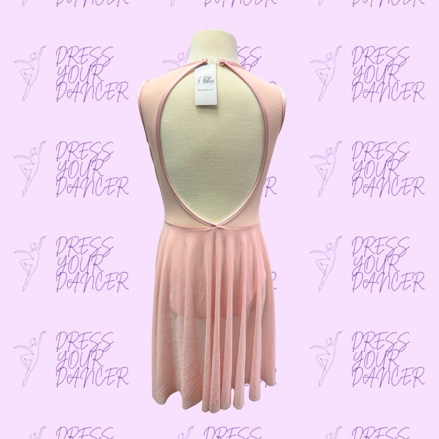In Stock - Pale Pink Adult Medium Chandelier Dance Costume One Piece Lyrical or Contemporary Outfit