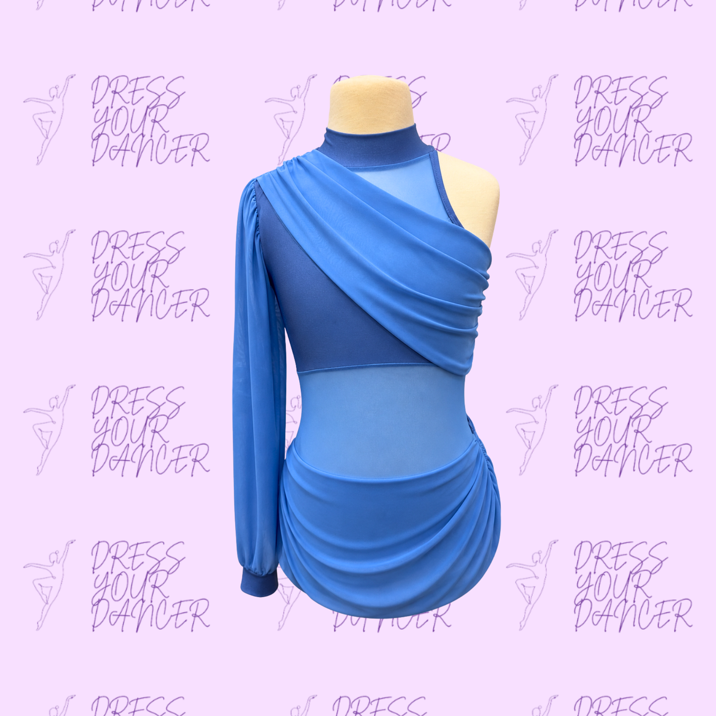 In Stock - New Steel Blue Adult Small The Climb Dance Costume One Piece Lyrical or Contemporary Outfit