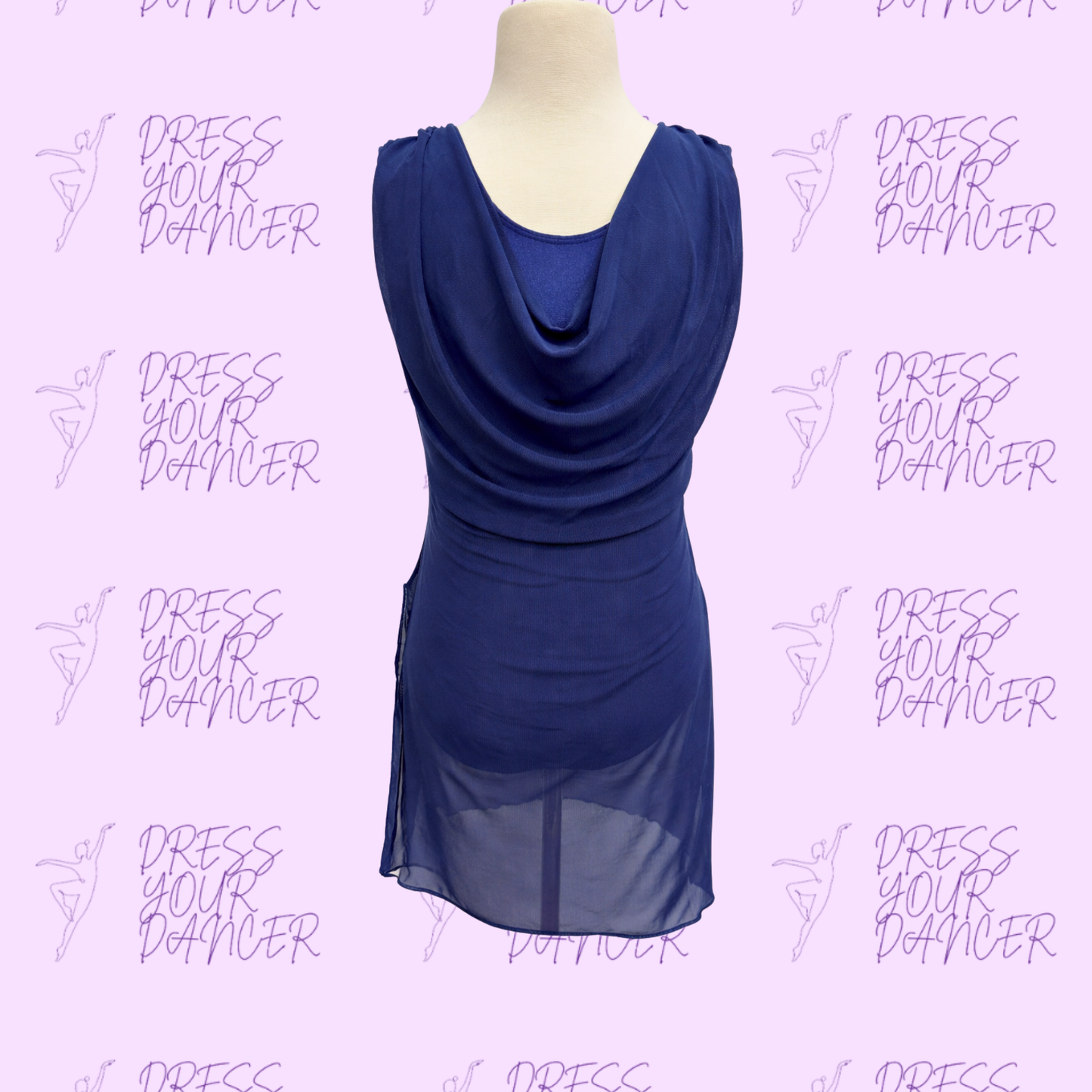 In Stock - Navy Blue Breath of Life Dance Costumes in Multiple Sizes - One Piece Dress Contemporary and Lyrical Dress Dance Costume