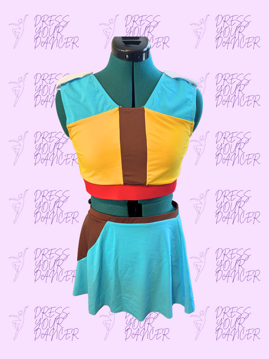 Descendants Dance Costume – Jay-Inspired Girls Character Solo Costume, Disney Villain-Inspired Competition Dancewear, Custom Stage Outfit