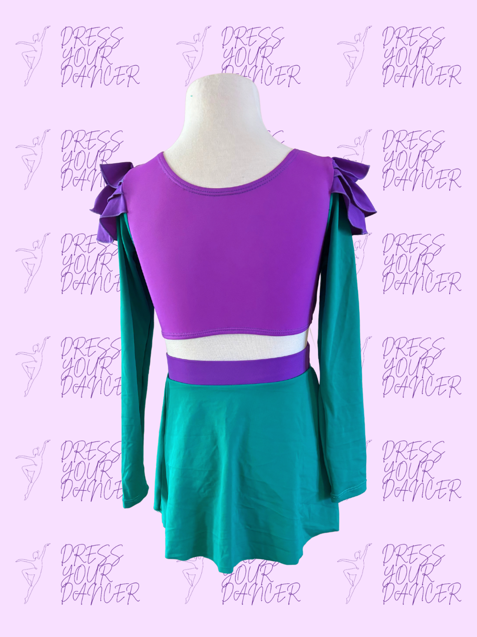 Descendants Dance Costume – Mal-Inspired Girls Character Musical Theatre Costume Disney Villain-Inspired Competition Dancewear Custom Outfit