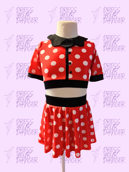 Happy Dance Costume – Girls Character or Musical Theatre Solo Costume Minnie Inspired Competition Dancewear Custom Stage Performance Outfit