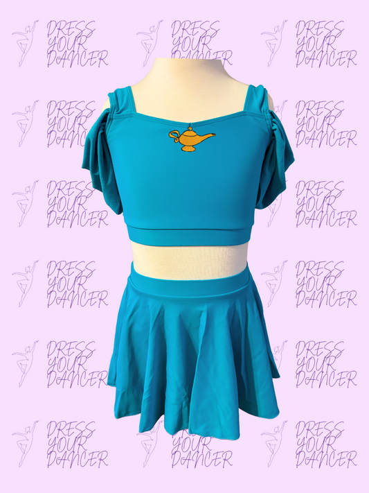 Jasmin Dance Costume – Girls Character Musical Theatre Solo Costume Princess-Inspired Competition Dancewear Custom Stage Performance Outfit