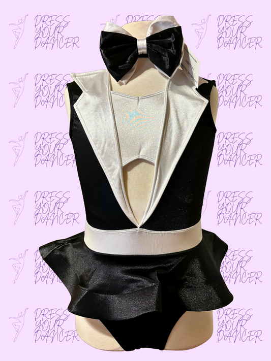 Suit & Tie Dance Costume – Girls Jazz or Musical Theatre Solo Costume, Womens Competition Dancewear, Custom Teen Stage Performance Outfit