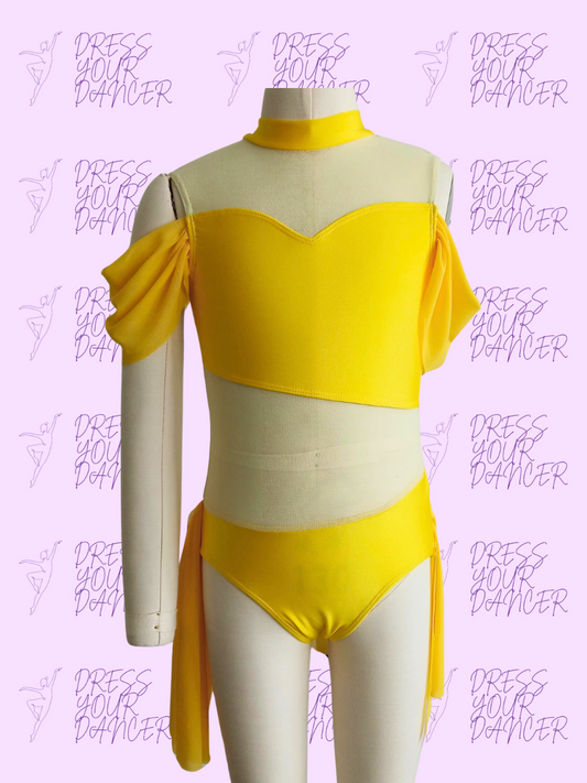 Walking on Sunshine Dance Costume – Girls Lyrical or Contemporary Costume, Women Competition Dancewear, Custom Teen Stage Performance Outfit