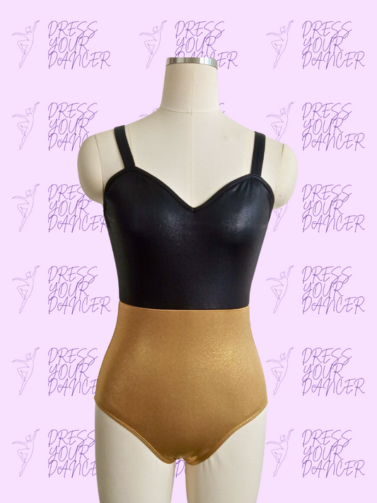 Golden Dance Costume – Girls Lyrical or Contemporary Solo Costume, Womens Jazz Competition Dancewear, Custom Teen Stage Performance Outfit