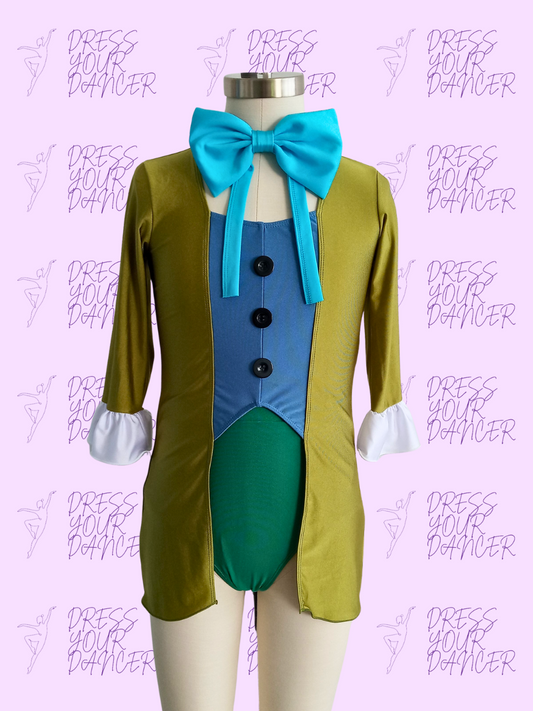Crazy Dance Costume – Mad Hatter-Inspired Girls Character or Musical Theatre Solo Costume, Competition Dancewear, Custom Performance Outfit