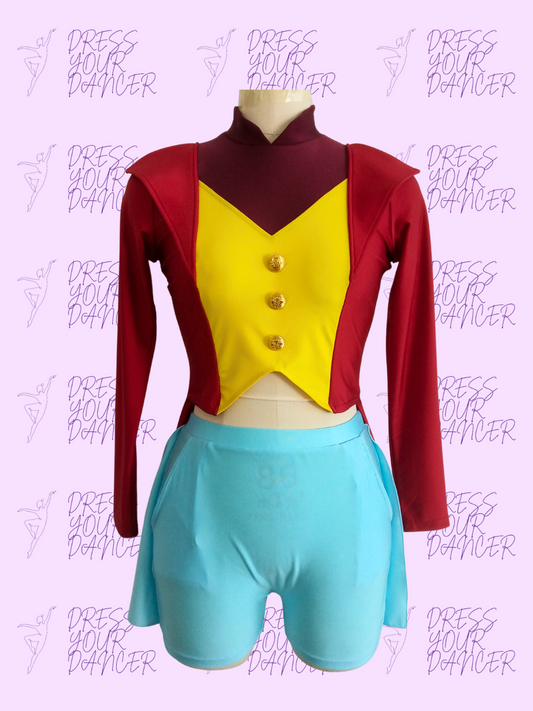 Don't Stop Me Now Dance Costume – White Rabbit-Inspired Girls Character or Musical Theatre Solo Costume, Custom Stage Performance Outfit