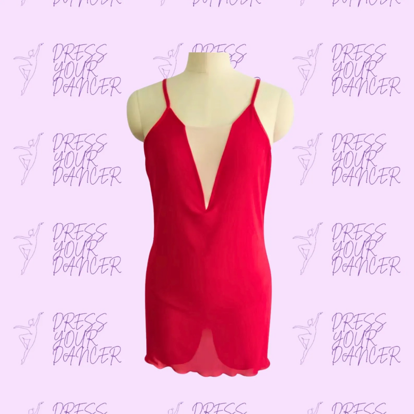 In Stock - Red & Nude Adult Small Material Girl Dance Costume Contemporary or Lyrical Solo Competition Dancewear Teen Stage Outfit